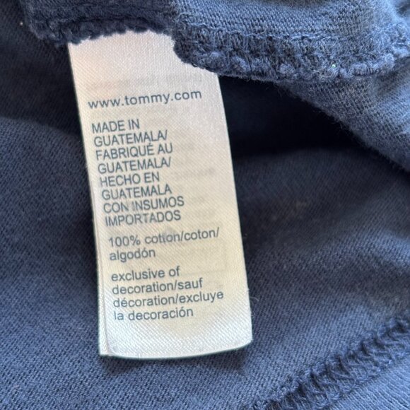 Vtg Tommy Hilfiger Y2K Men Shirt Size XL All Over Print Logo 90s Crew Neck 18929 - Picture 6 of 9